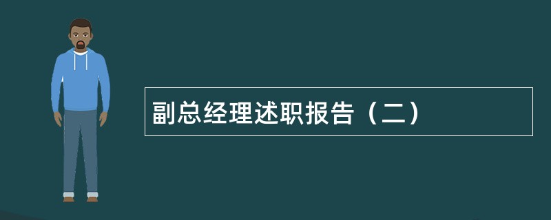 副总经理述职报告（二）