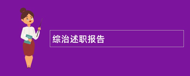 综治述职报告