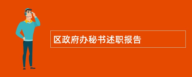 区政府办秘书述职报告