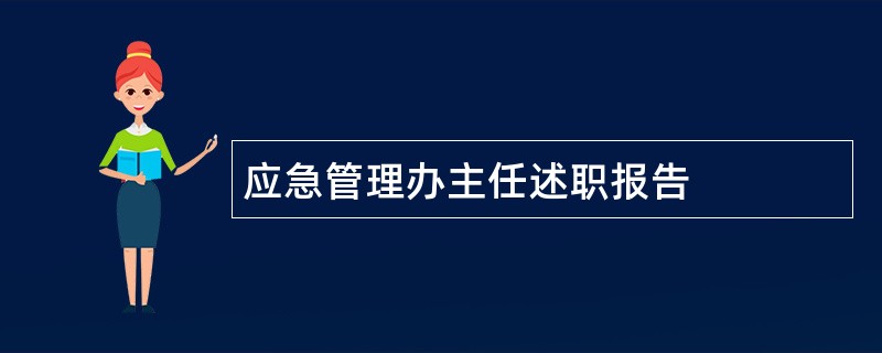 应急管理办主任述职报告