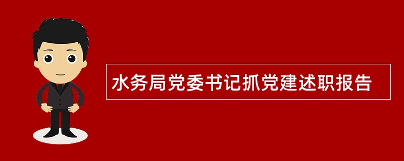 水务局党委书记抓党建述职报告