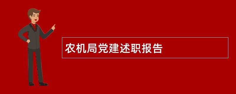 农机局党建述职报告