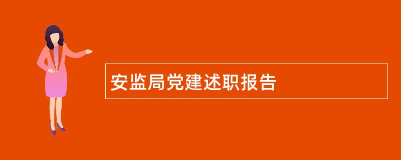 安监局党建述职报告