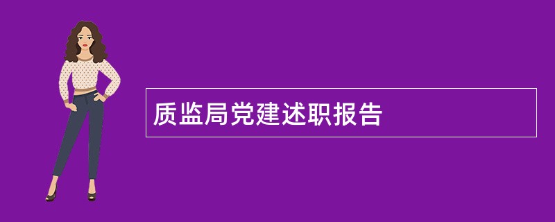 质监局党建述职报告