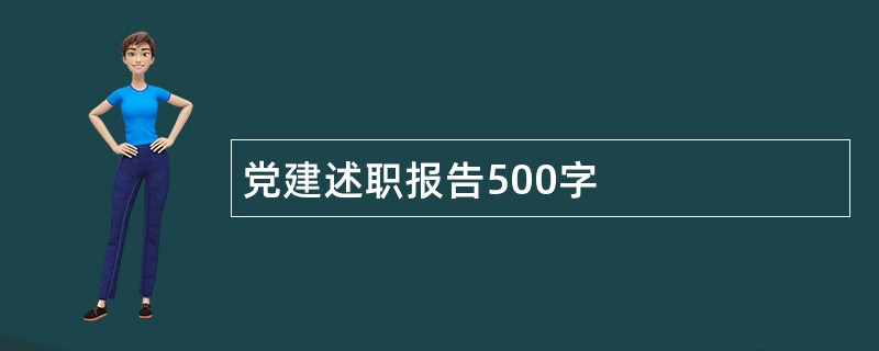 党建述职报告500字