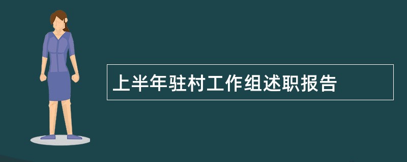 上半年驻村工作组述职报告