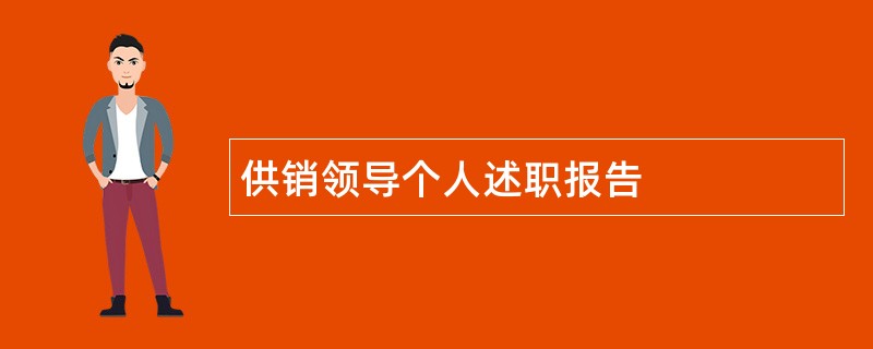 供销领导个人述职报告