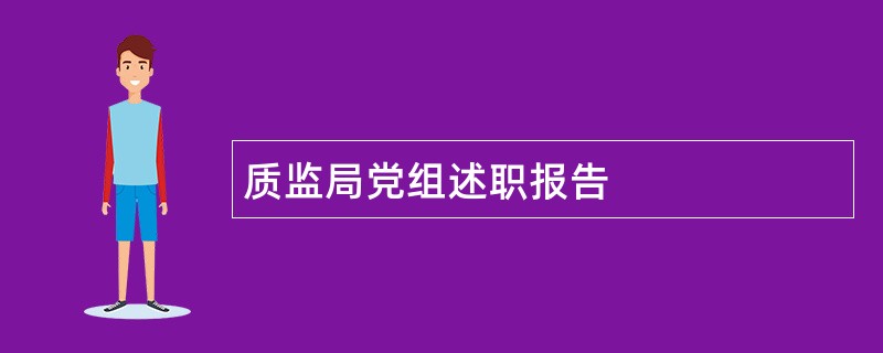 质监局党组述职报告