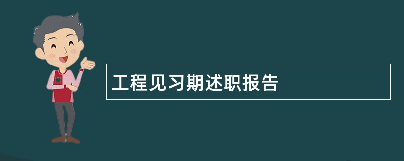 工程见习期述职报告