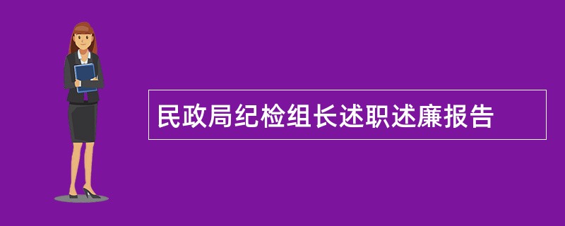 民政局纪检组长述职述廉报告