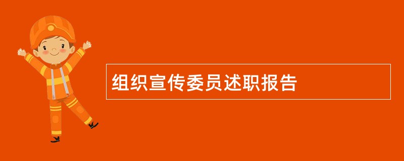 组织宣传委员述职报告