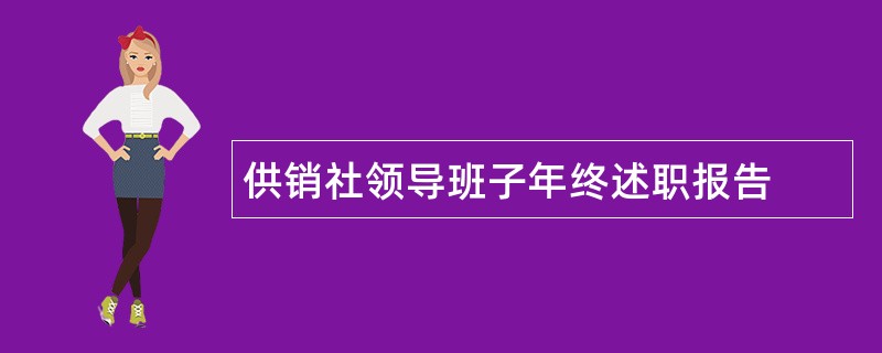 供销社领导班子年终述职报告