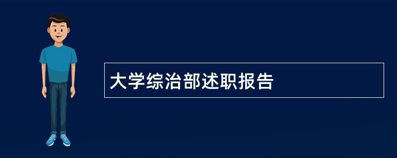 大学综治部述职报告