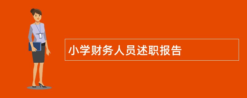 小学财务人员述职报告