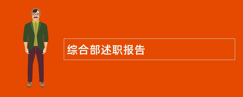 综合部述职报告