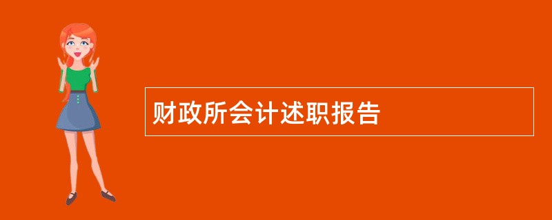 财政所会计述职报告