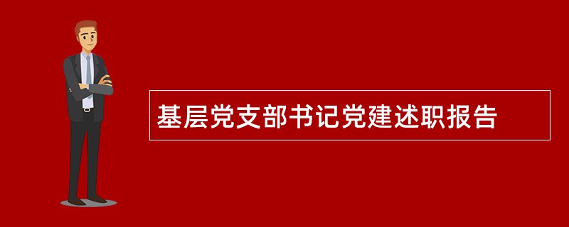 基层党支部书记党建述职报告