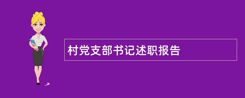 村党支部书记述职报告