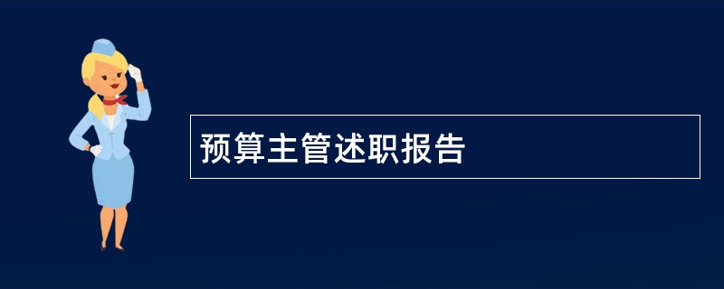 预算主管述职报告