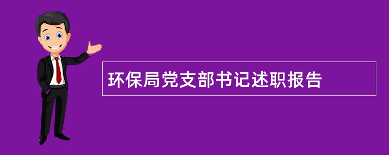 环保局党支部书记述职报告