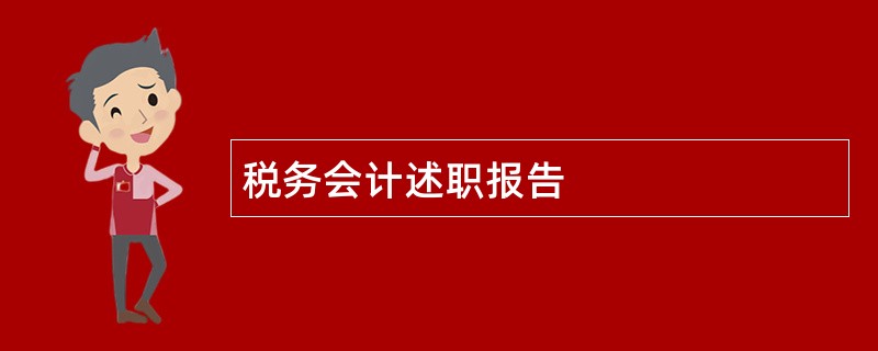 税务会计述职报告