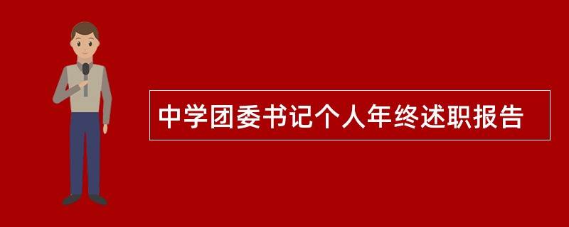 中学团委书记个人年终述职报告