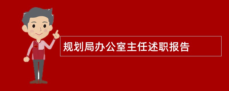 规划局办公室主任述职报告