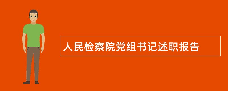 人民检察院党组书记述职报告