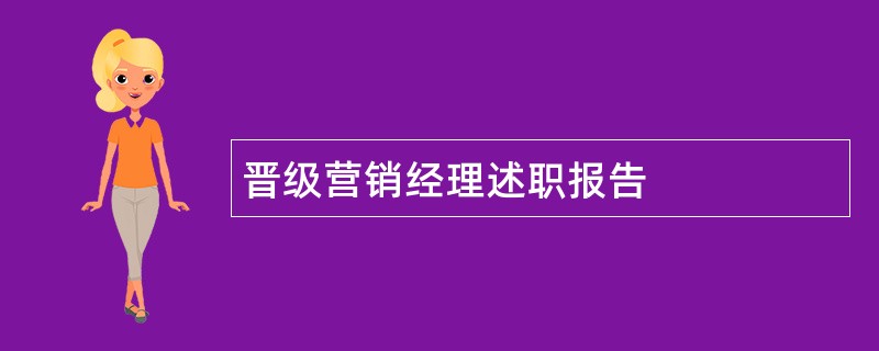 晋级营销经理述职报告