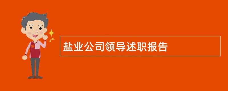 盐业公司领导述职报告