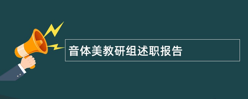 音体美教研组述职报告