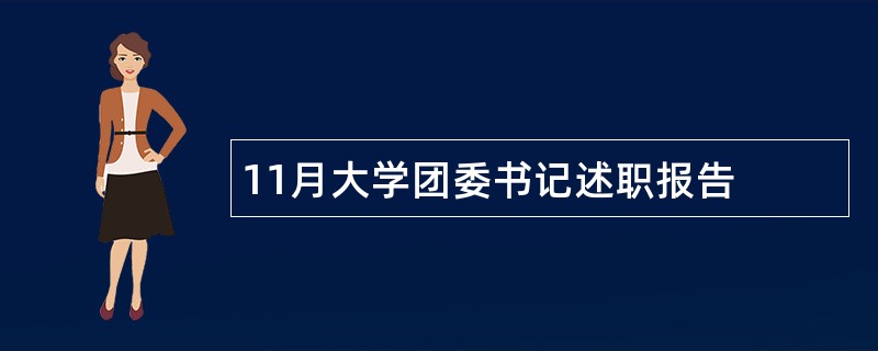 11月大学团委书记述职报告