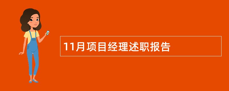 11月项目经理述职报告