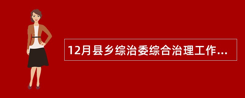 12月县乡综治委综合治理工作述职报告