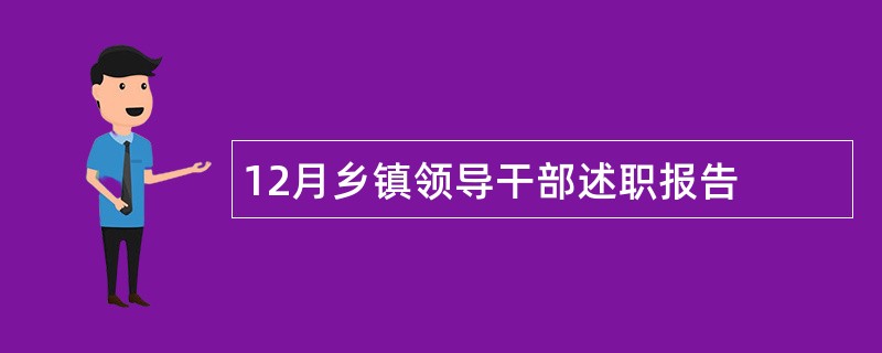 12月乡镇领导干部述职报告