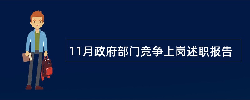 11月政府部门竞争上岗述职报告