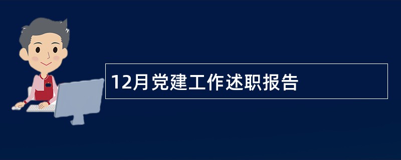 12月党建工作述职报告