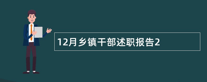 12月乡镇干部述职报告2