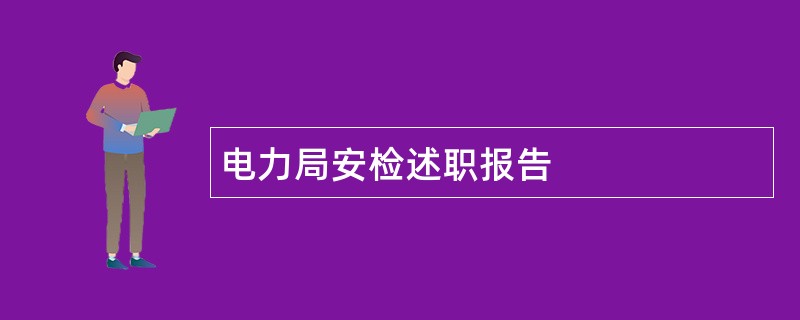 电力局安检述职报告