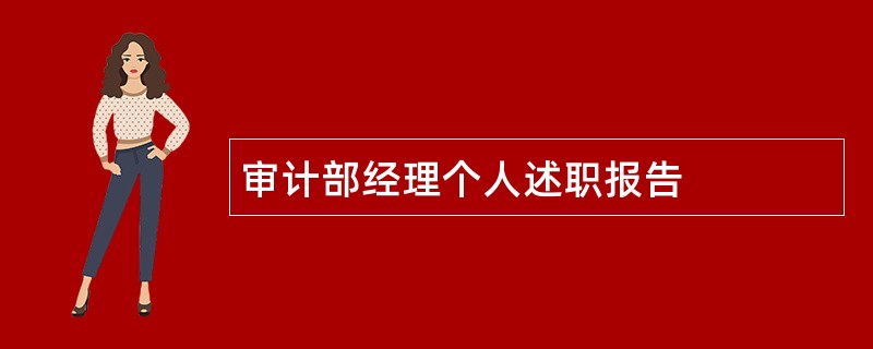 审计部经理个人述职报告