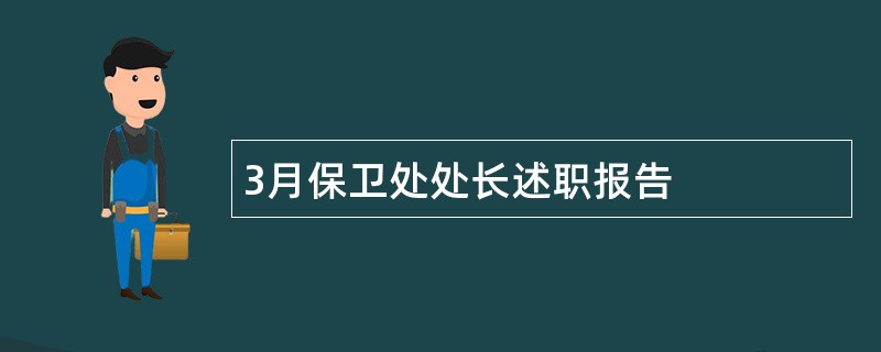 3月保卫处处长述职报告