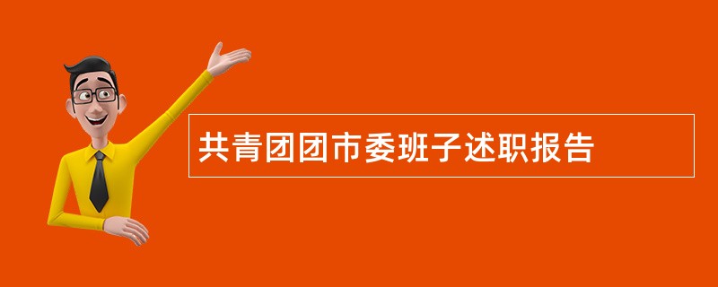 共青团团市委班子述职报告