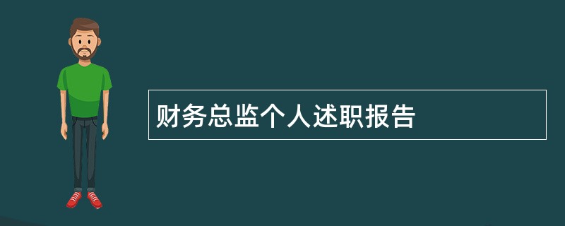 财务总监个人述职报告