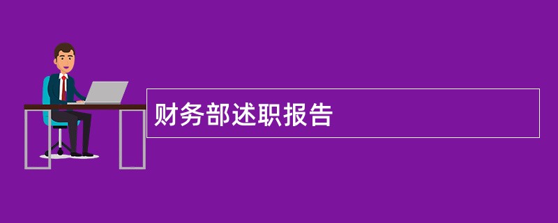 财务部述职报告