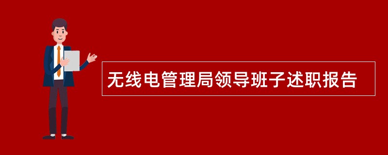 无线电管理局领导班子述职报告