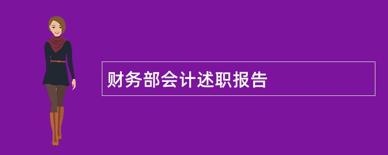 财务部会计述职报告