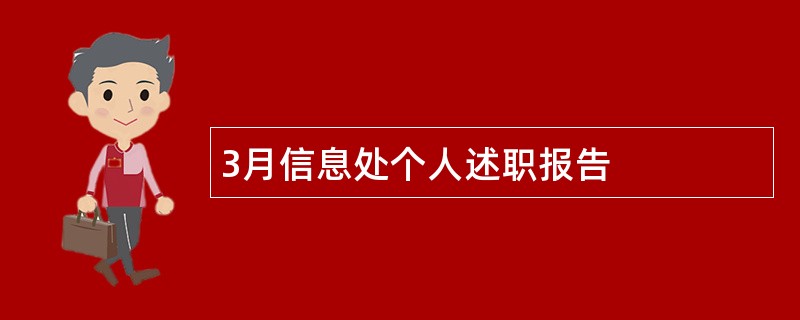 3月信息处个人述职报告