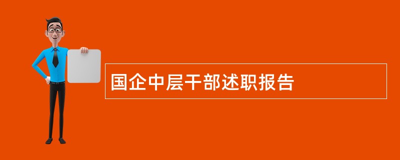 国企中层干部述职报告