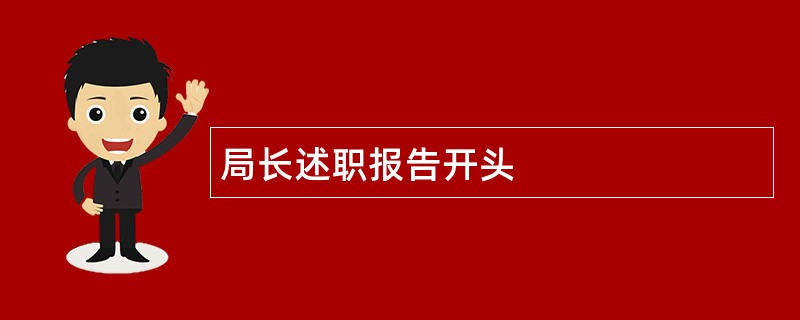 局长述职报告开头