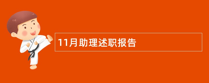 11月助理述职报告